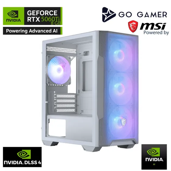Go Gamer WE168 AMD Ryzen 7 7700 / 16GB DDR5 5600Mhz / 1TB NVMe m.2 SSD / RTX5060Ti 8GB / 240mm Sıvı Soğutma / Beyaz Kasa Gaming Paket