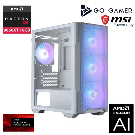 Go Gamer WE193 AMD Ryzen 7 7700X / 32GB DDR5 5600Mhz / 2TB NVMe m.2 SSD / RX9060XT 16GB / 240mm Sıvı Soğutma / Beyaz Kasa Gaming Paket