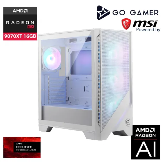 Go Gamer WE226 AMD Ryzen 7 7800X3D / 64GB DDR5 6000Mhz / 1TB NVMe m.2 SSD / RX9070XT 16GB / 360mm Sıvı Soğutma / WiFi 6E & BT 5.3 / Beyaz Kasa Gaming Paket