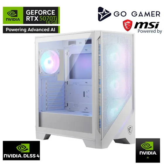 Go Gamer WE98D AMD Ryzen 5 7600X / 32GB DDR5 5600Mhz / 1TB NVMe m.2 SSD / RTX5070Ti 16GB / 360mm Sıvı Soğutma / WiFi 6E & BT 5.3 / MSI 27 2K 180Hz. / Beyaz Kasa Gaming Paket