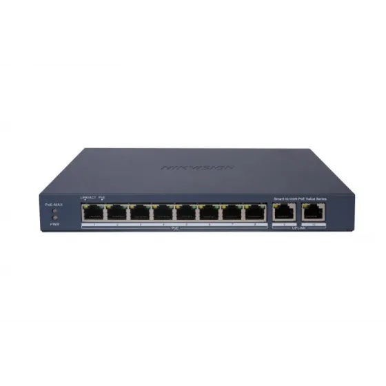 HIKVISION DS-3E1310P-EI/M 8XFE+2GE 60W POE SWITCH