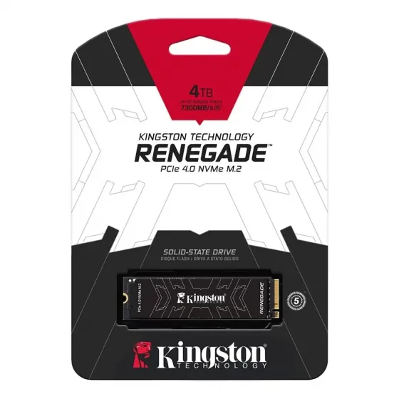 4TB Kingston Renegade 4TB SSD (7300MB-7000MB/sn) PCIe GEN 4.0 NVMe M.2 (SRNGD/4000G)