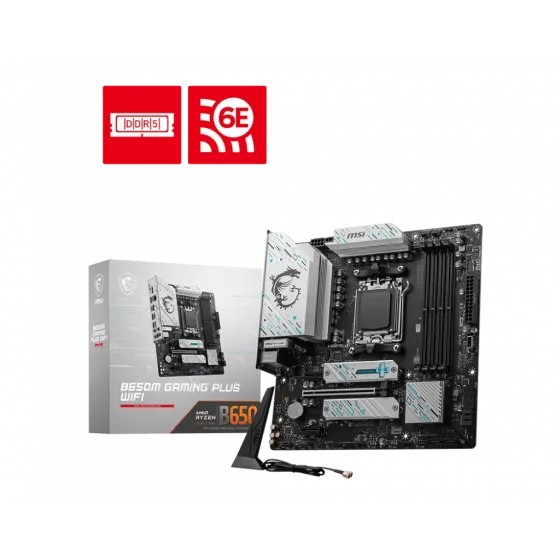 MSI B650M GAMING PLUS WIFI AM5 DDR5 7200MHZ(OC) HDMI DP M.2 USB3.2 2.5G LAN WI-FI 6E MATX