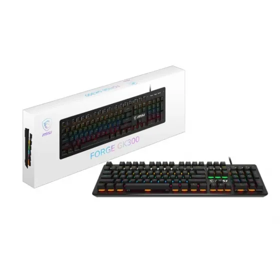 MSI FORGE GK300 RED SWITCH RGB MEKANIK GAMING KLAV