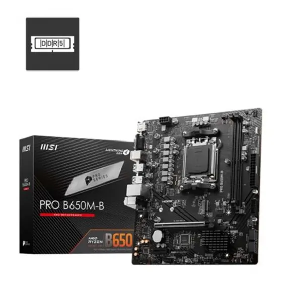 MSI PRO B650M-B AM5 DDR5 6800MHZ(OC) HDMI VGA M.2 USB3.2 2.5G LAN MATX