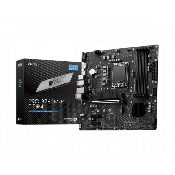 MSI PRO B760M-P DDR4 SOKET 1700 DDR4 4800(OC) PCI-E M.2 USB3.2 HDMI DP VGA 1X 1G LAN MATX
