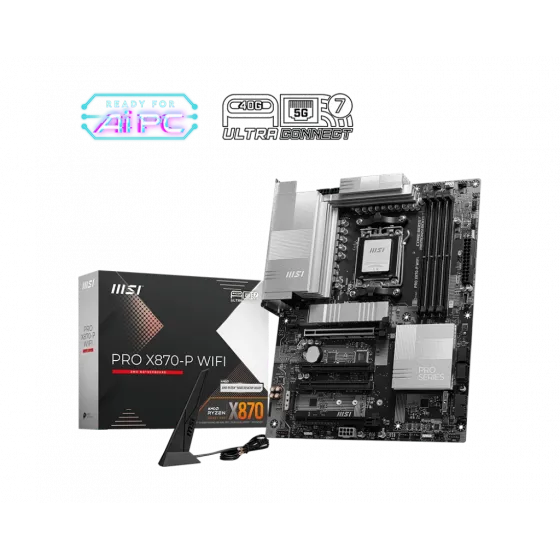 MSI PRO X870-P WIFI AM5 DDR5 8200MHZ(OC) 3x M.2 USB4 HDMI 5G LAN WIFI 7 RGB ATX