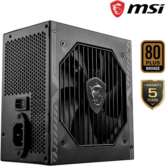 MSI PSU MAG A550BNL 550W 80+ BRONZE POWER SUPPLY