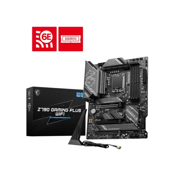 MSI Z790 GAMING PLUS WIFI SOKET 1700 DDR5 7200MHZ(OC) PCI-E GEN5 M.2 USB3.2 DP HDMI 1X2.5G LAN WI-FI 6E ATX