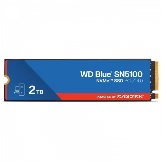 WD 2TB Blue SN5100 m2.nvme SSD Disk WDS200T5B0E PCIe 4.0 / 6700-7100 MB/s