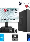 Go Gamer S77D Intel Core i3 14100 16GB 512GB SSD MSI 24 / Windows 11 Pro Masaüstü Bilgisayar