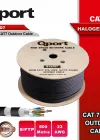 QPORT Q-CATO7 500M CAT7 LSOH S/FTP FULL BAKIR 23AWG SİYAH HALOGEN FREE KABLO