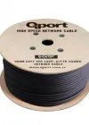 QPORT Q-CATO7 500M CAT7 LSOH S/FTP FULL BAKIR 23AWG SİYAH HALOGEN FREE KABLO