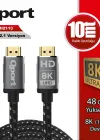 QPORT Q-HDMI2110 ALTIN UCLU 10MT 8K HDMI KABLO