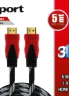 QPORT Q-HDMI5 HDMI 1.4 V ALTIN UÇLU KABLO 5 MT