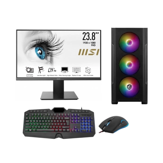Go Gamer IG558DS Intel Core i3 13100 8GB 512GB SSD + 1TB HDD Windows 11 Pro 23.8 Masaüstü Bilgisayar