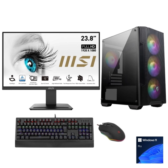 Go Gamer IG666DS Intel Core i5 14400 16GB 1TB SSD + 2TB HDD Windows 11 Pro 23.8 Masaüstü Bilgisayar