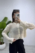 Dina Simli Hırka-Beyaz
