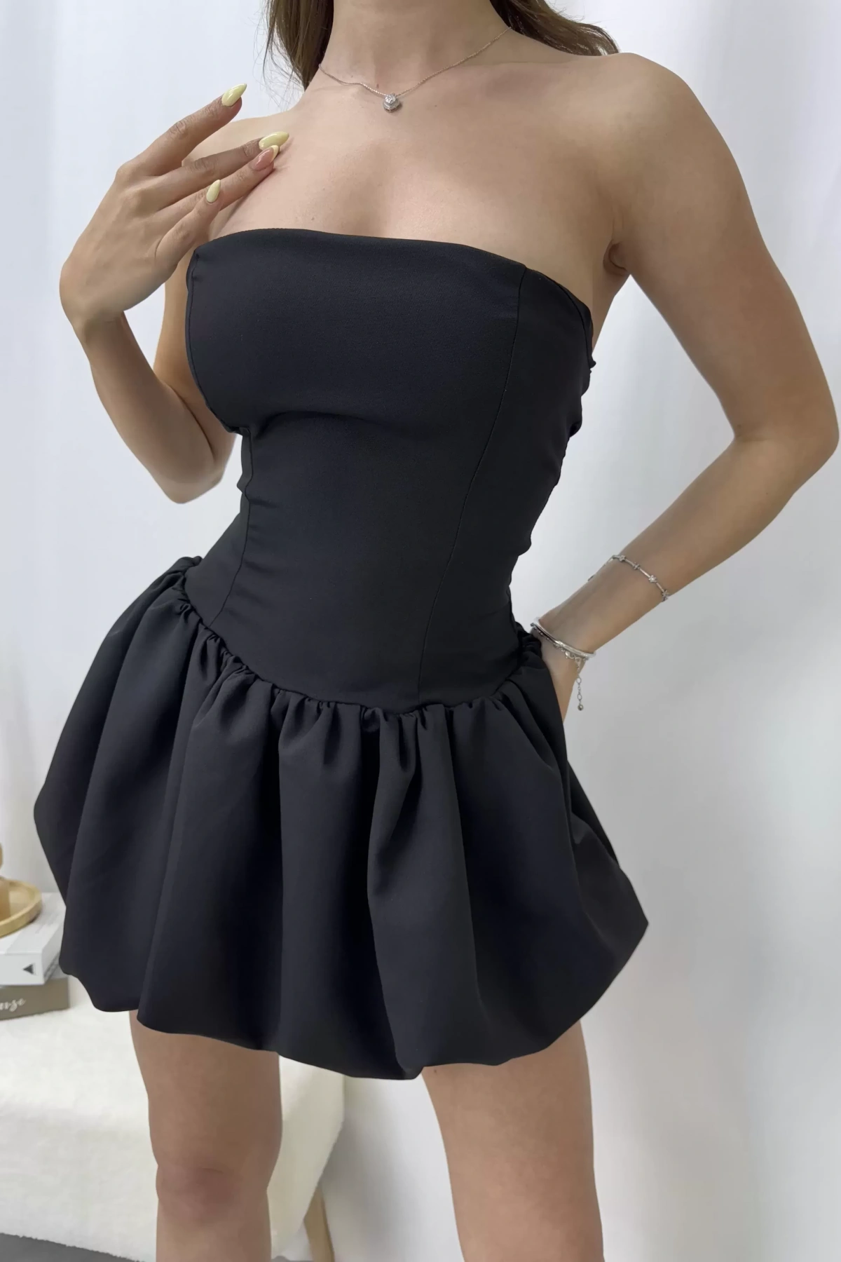 Axel Balon Elbise - Siyah