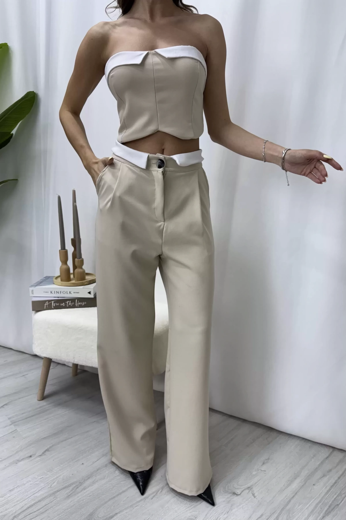 Ruby İkili Takım - Bej