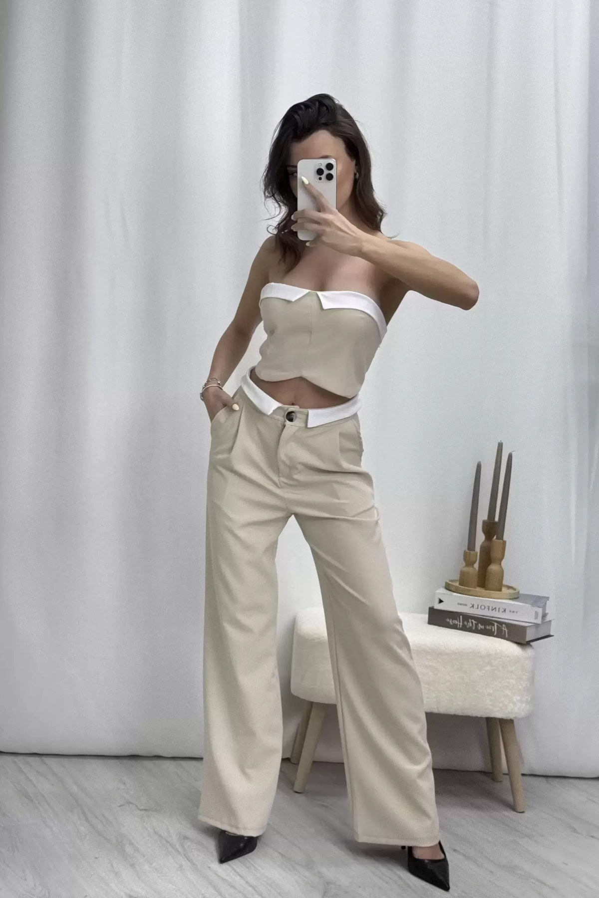 Ruby İkili Takım - Bej