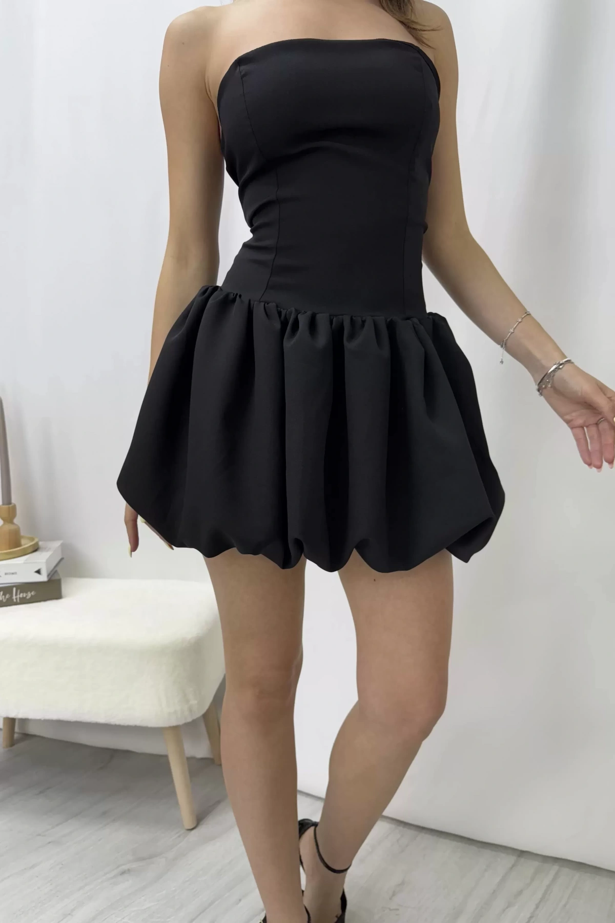 Axel Balon Elbise - Siyah