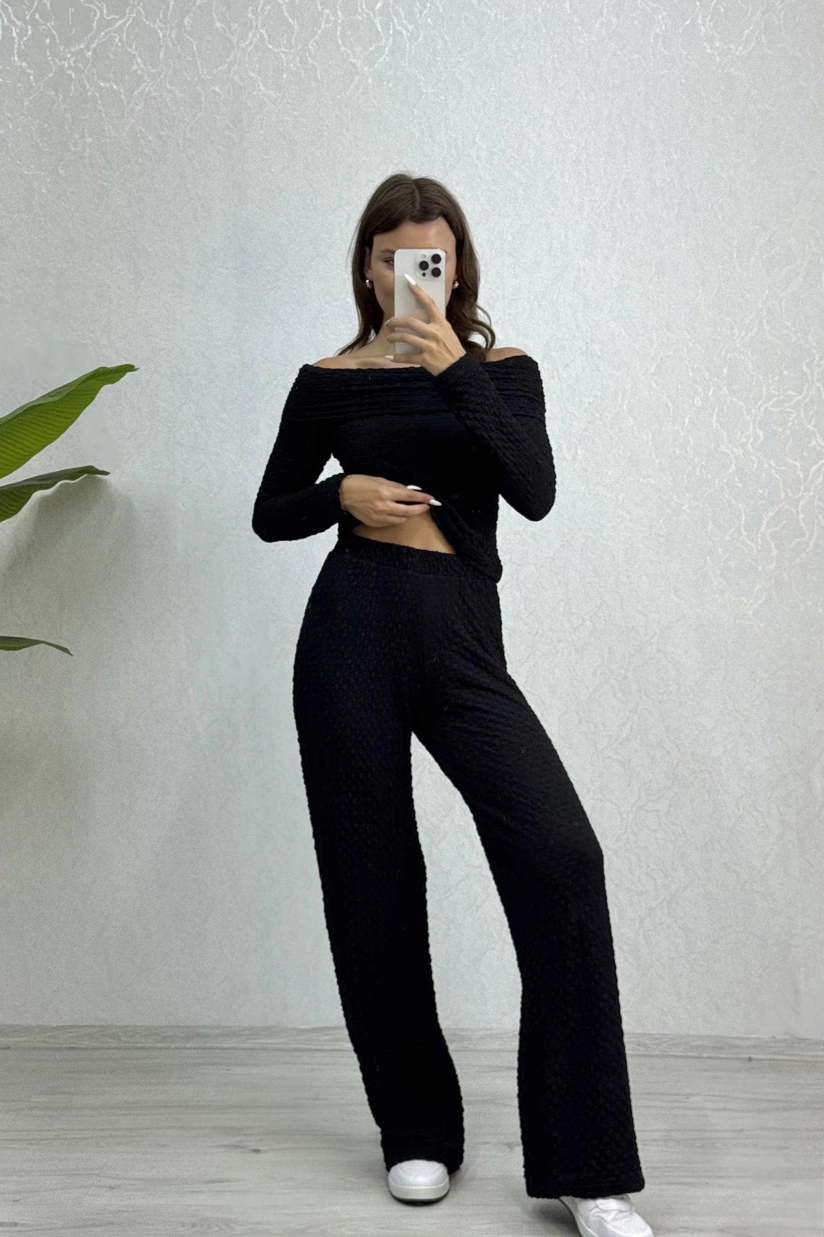 Mindy Madonna Yaka Takım- Siyah