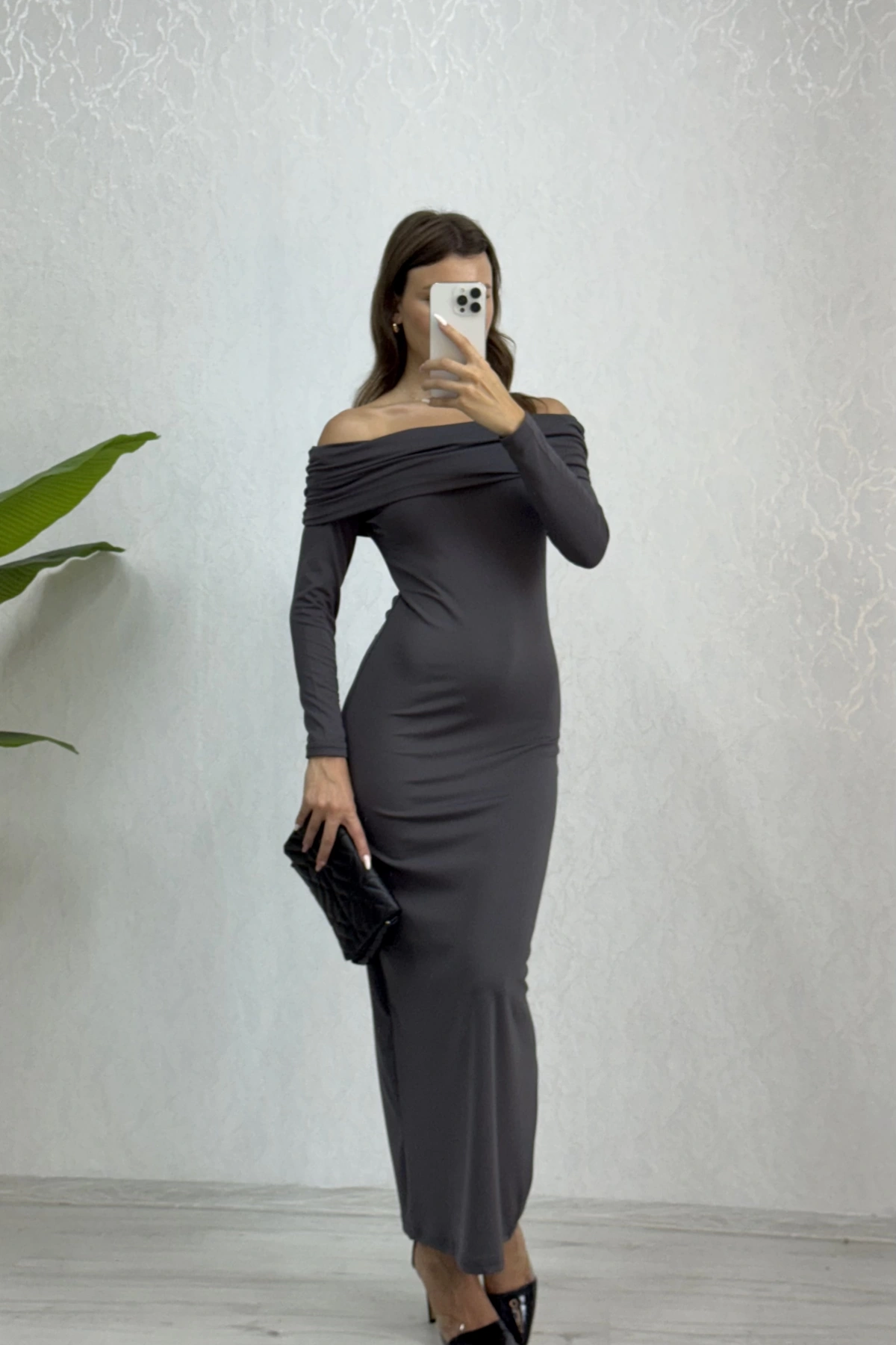 Nina Madonna Elbise-Gri