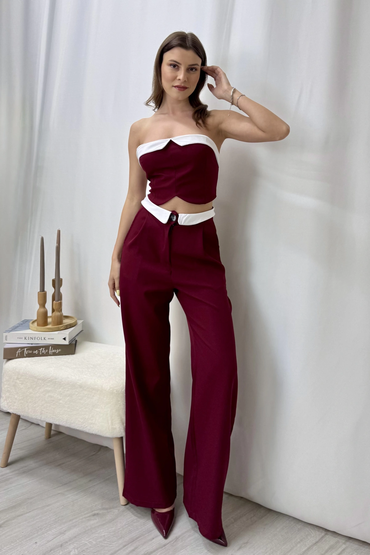 Ruby İkili Takım - Bordo