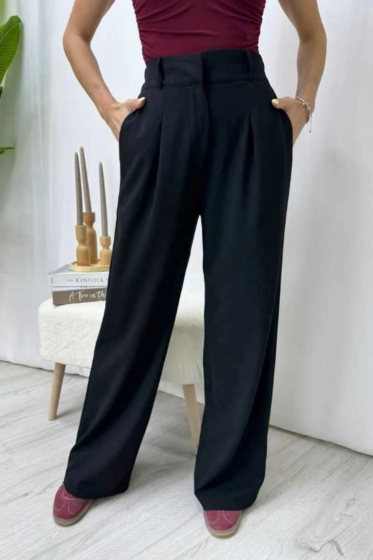 Tina Palazzo Pantolon - Siyah