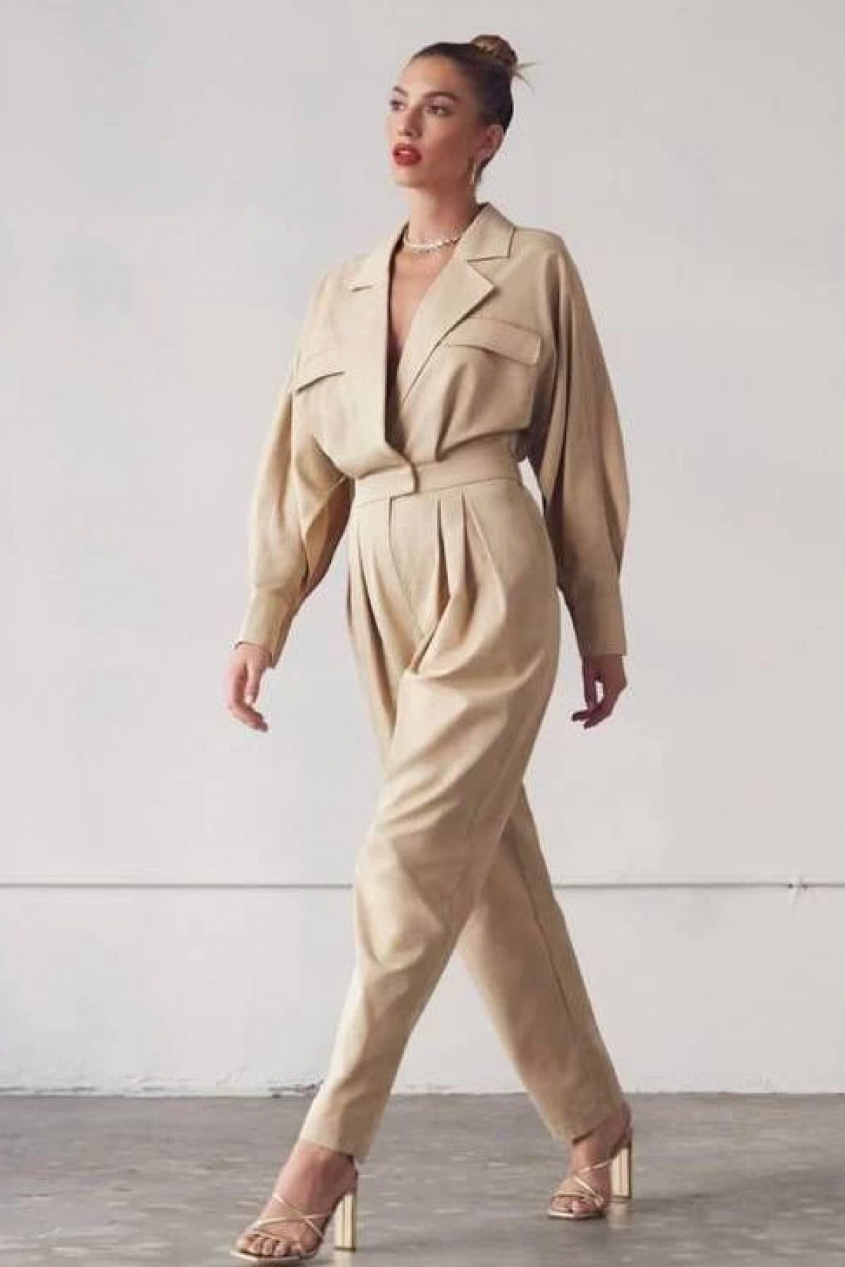 Stella Ceket Yaka Tulum - Krem