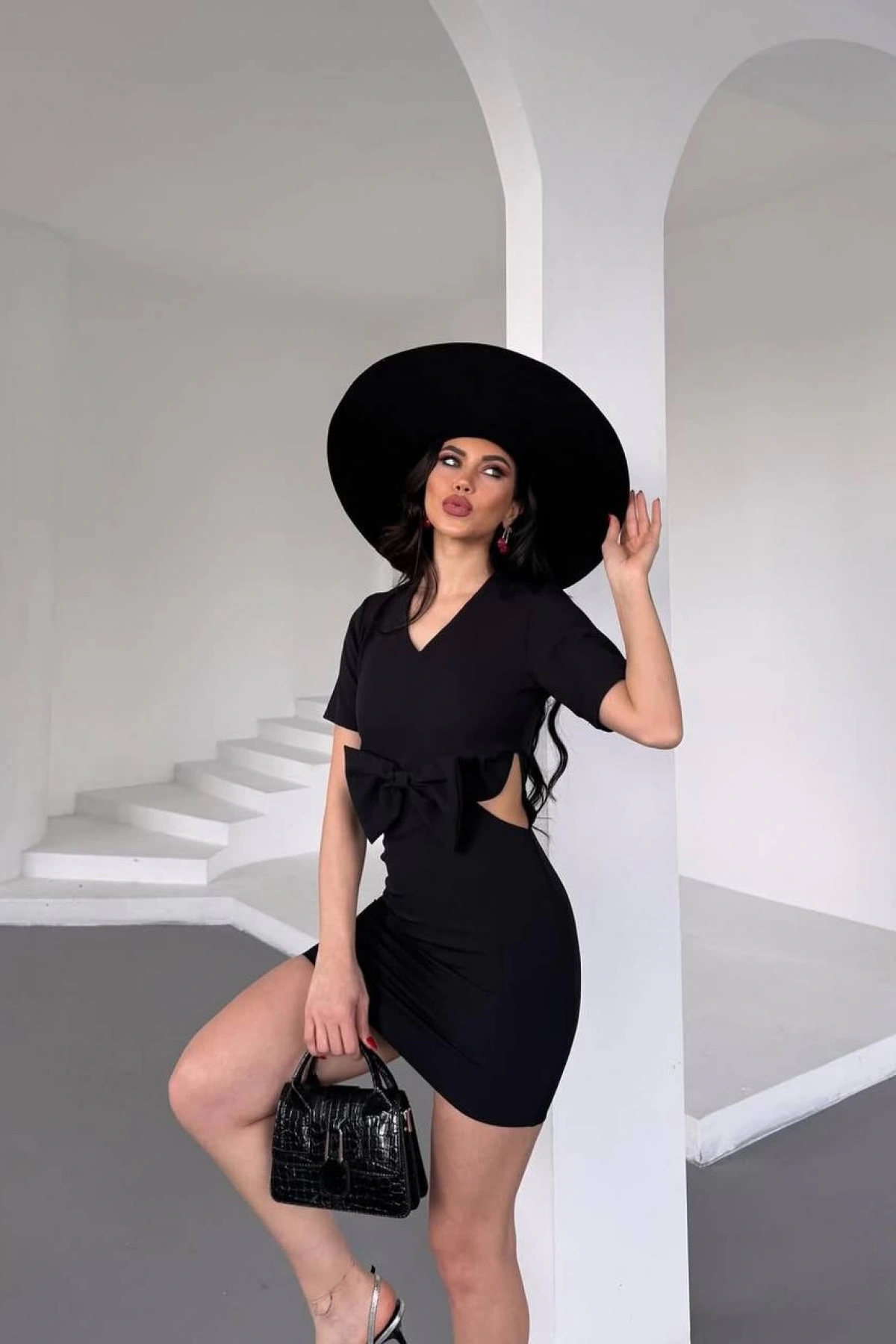 Valeria Fiyonk Elbise - Siyah