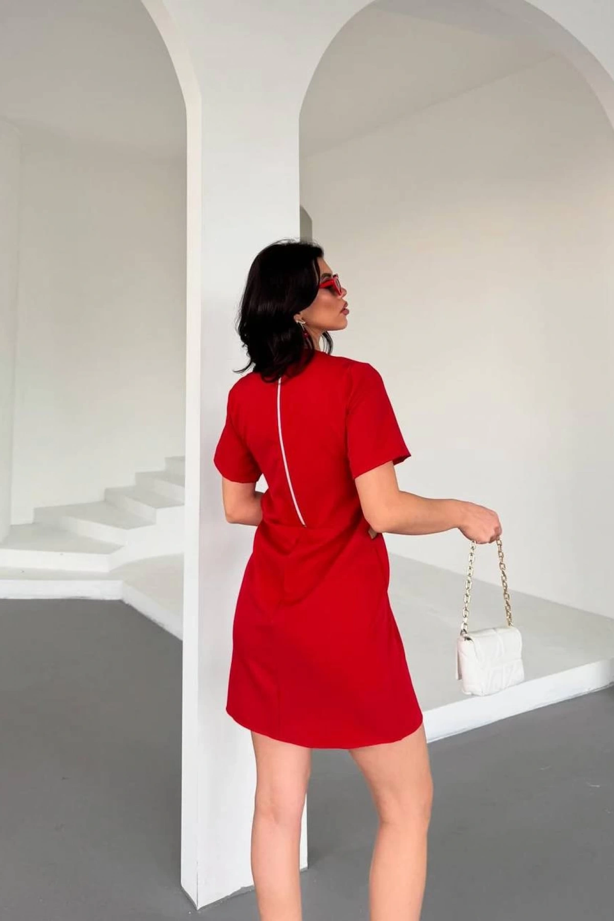 Valeria Fiyonk Elbise - Kırmızı