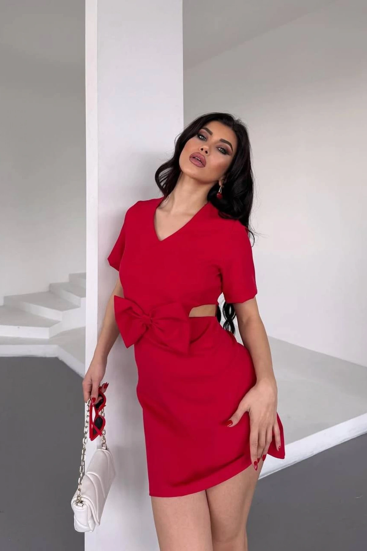 Valeria Fiyonk Elbise - Kırmızı