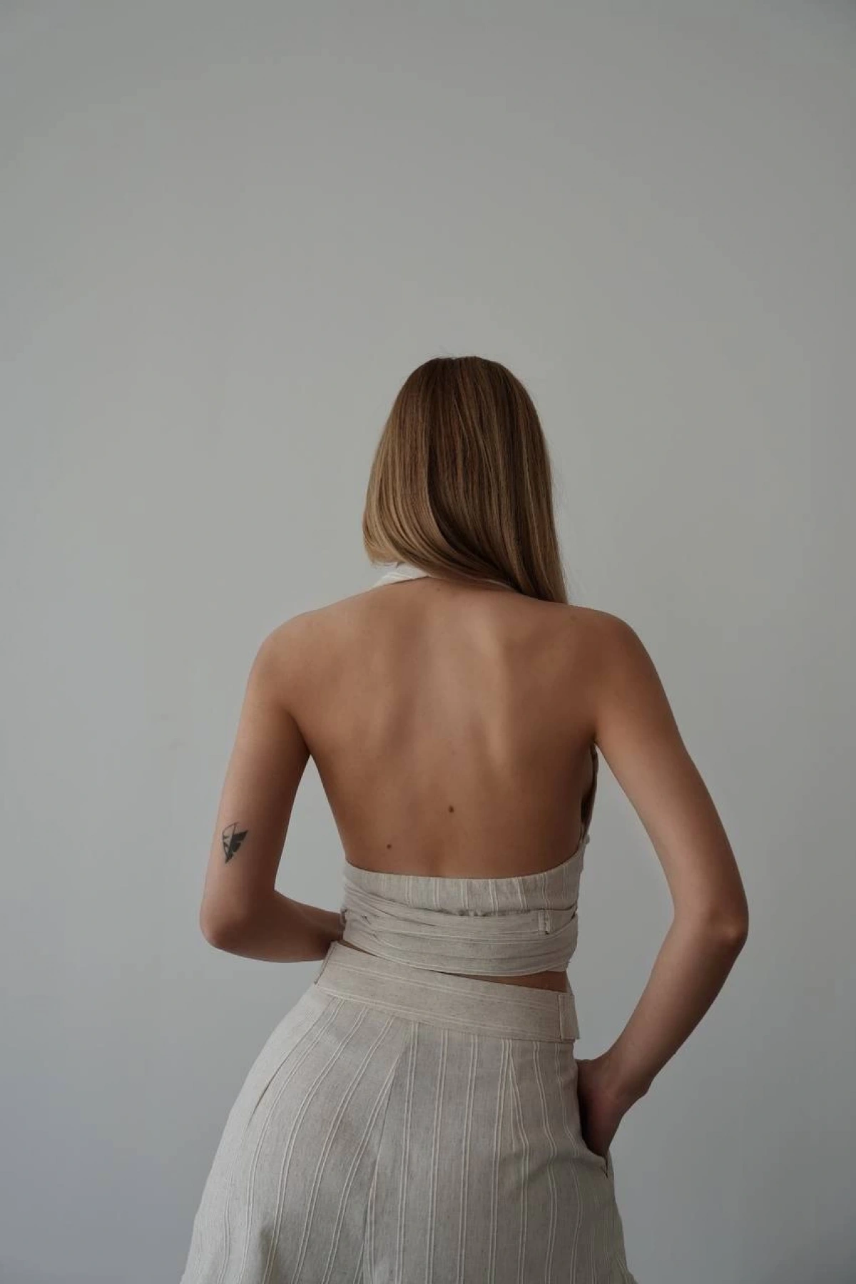 İbbie Keten Şortlu Takım