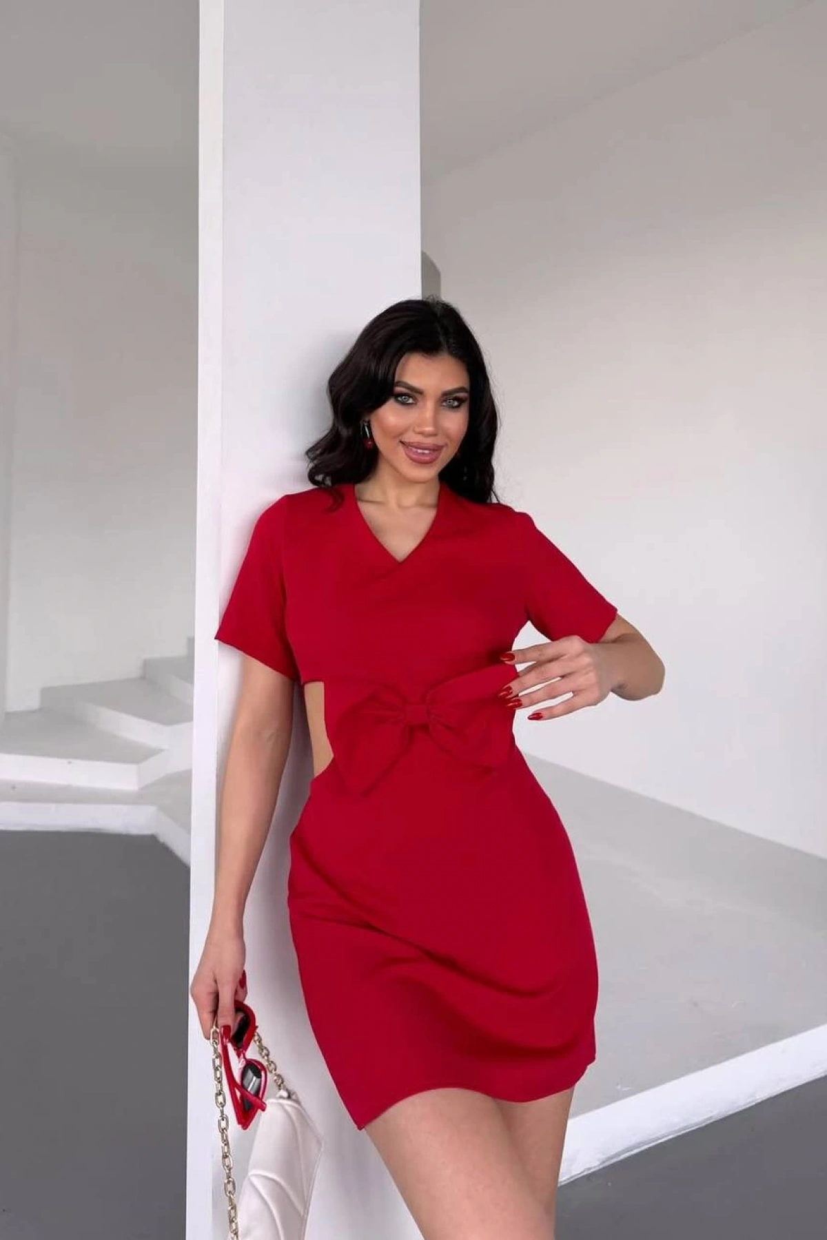 Valeria Fiyonk Elbise - Kırmızı