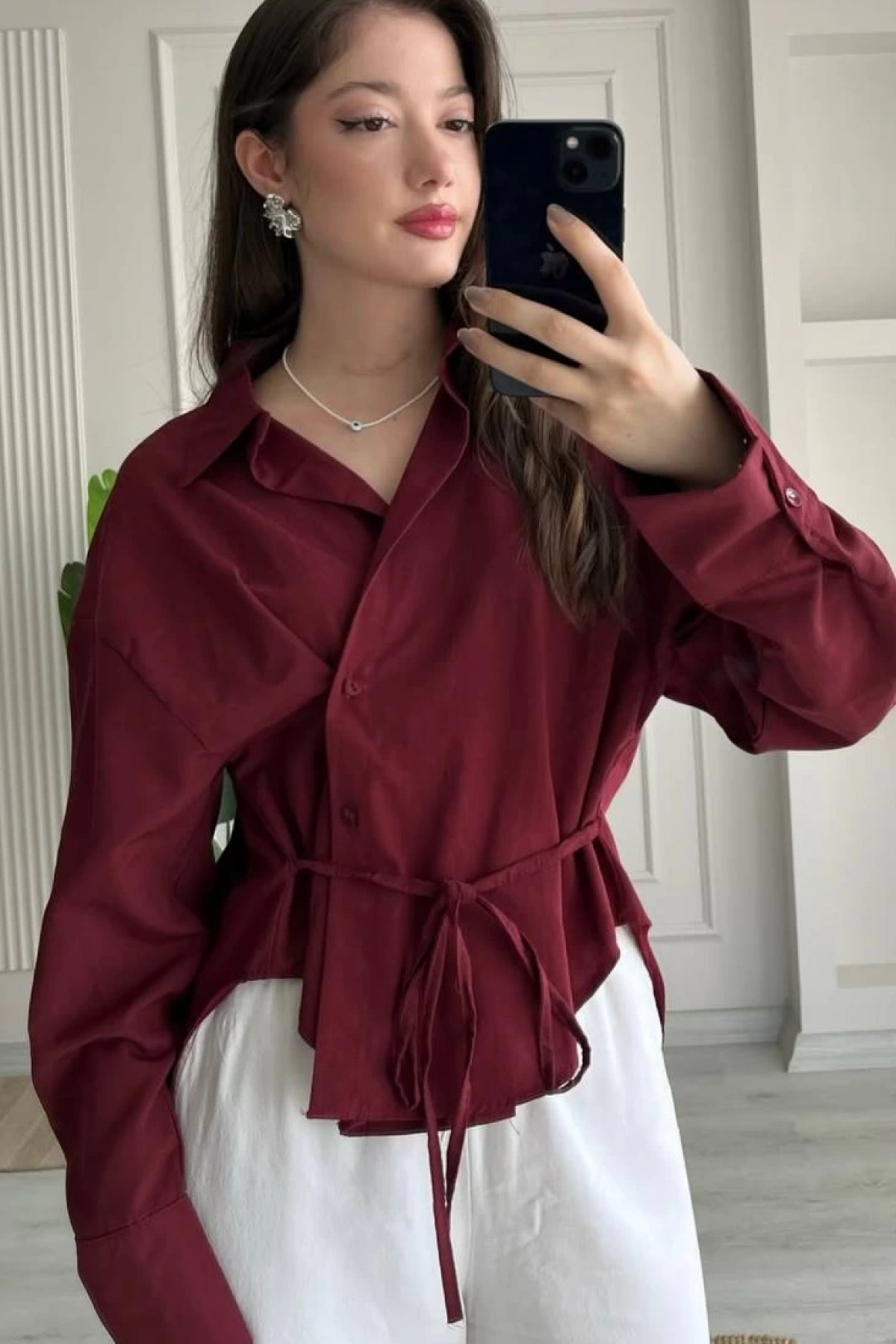 Alessi Blazer Gömlek - Bordo