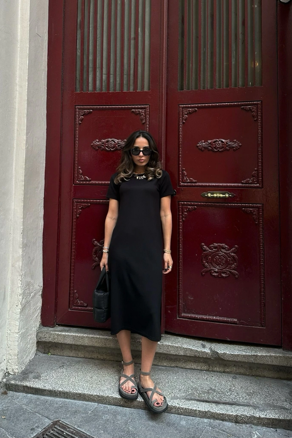 Leroy Midi Elbise - Siyah