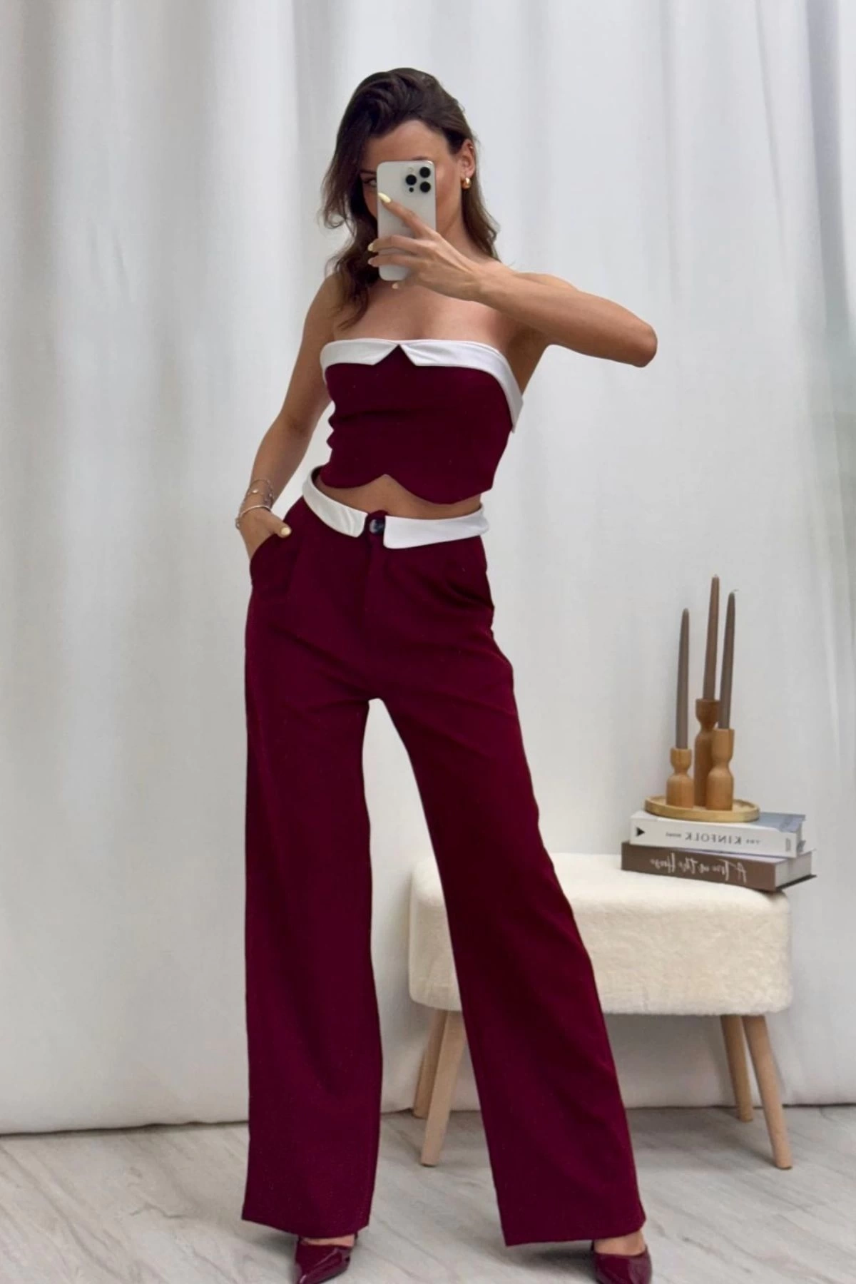 Ruby İkili Takım - Bordo