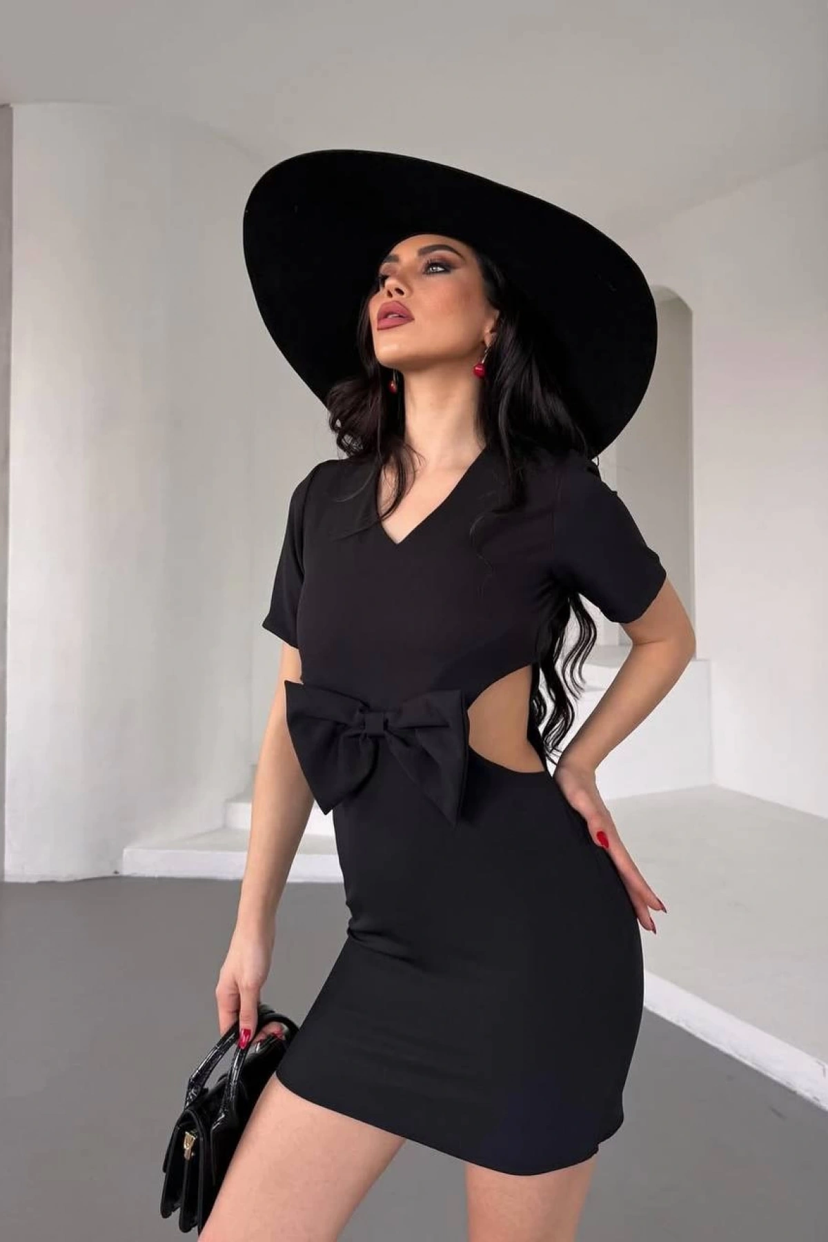 Valeria Fiyonk Elbise - Siyah