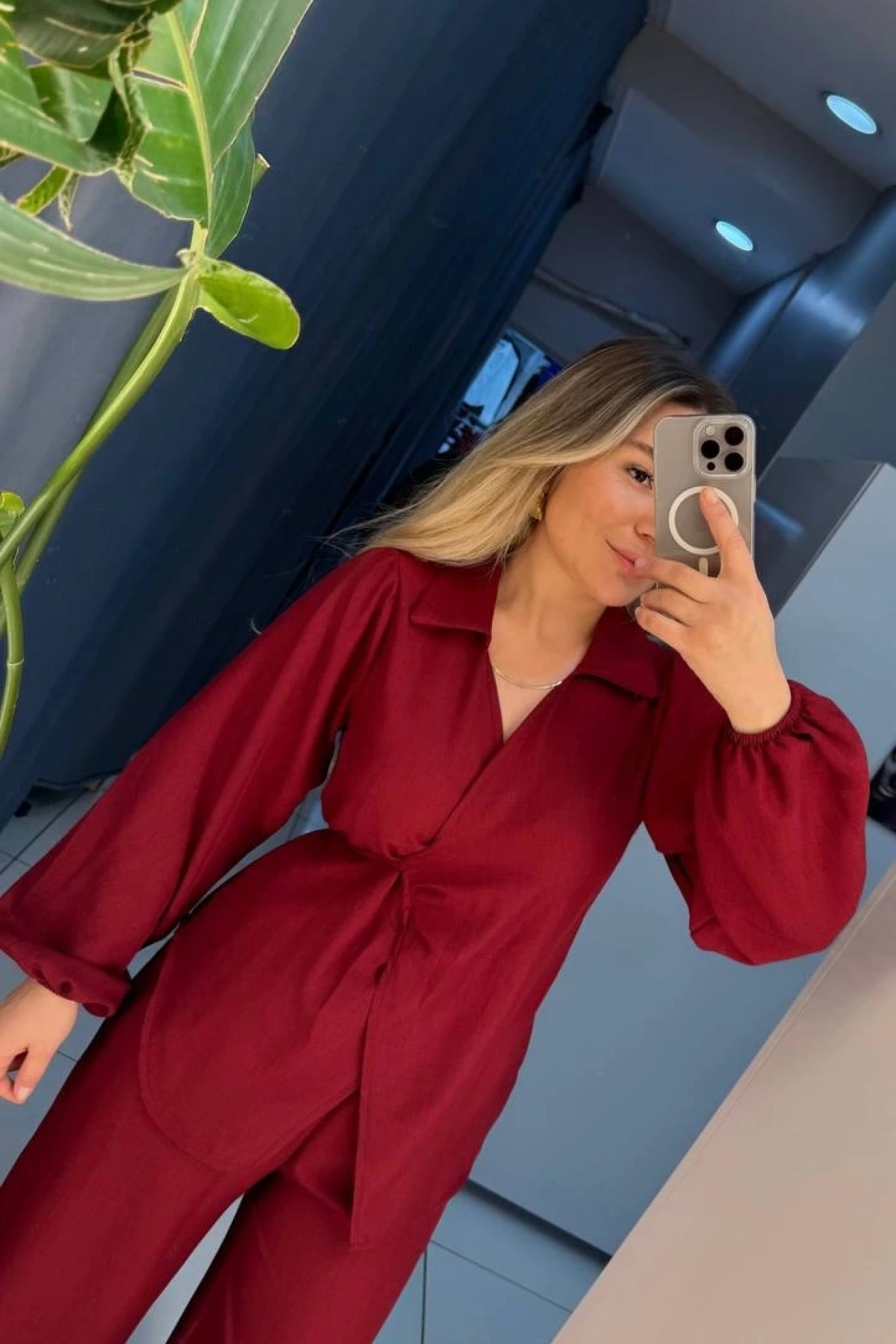 Eliss Keten İkili Takım - Bordo