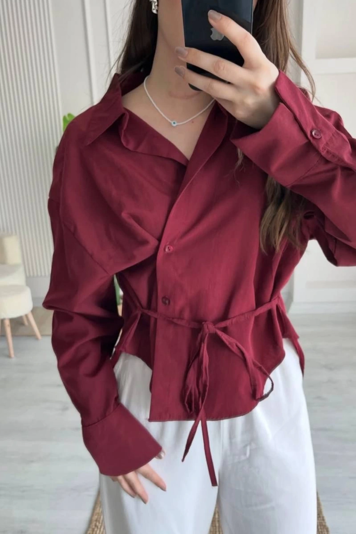 Alessi Blazer Gömlek - Bordo