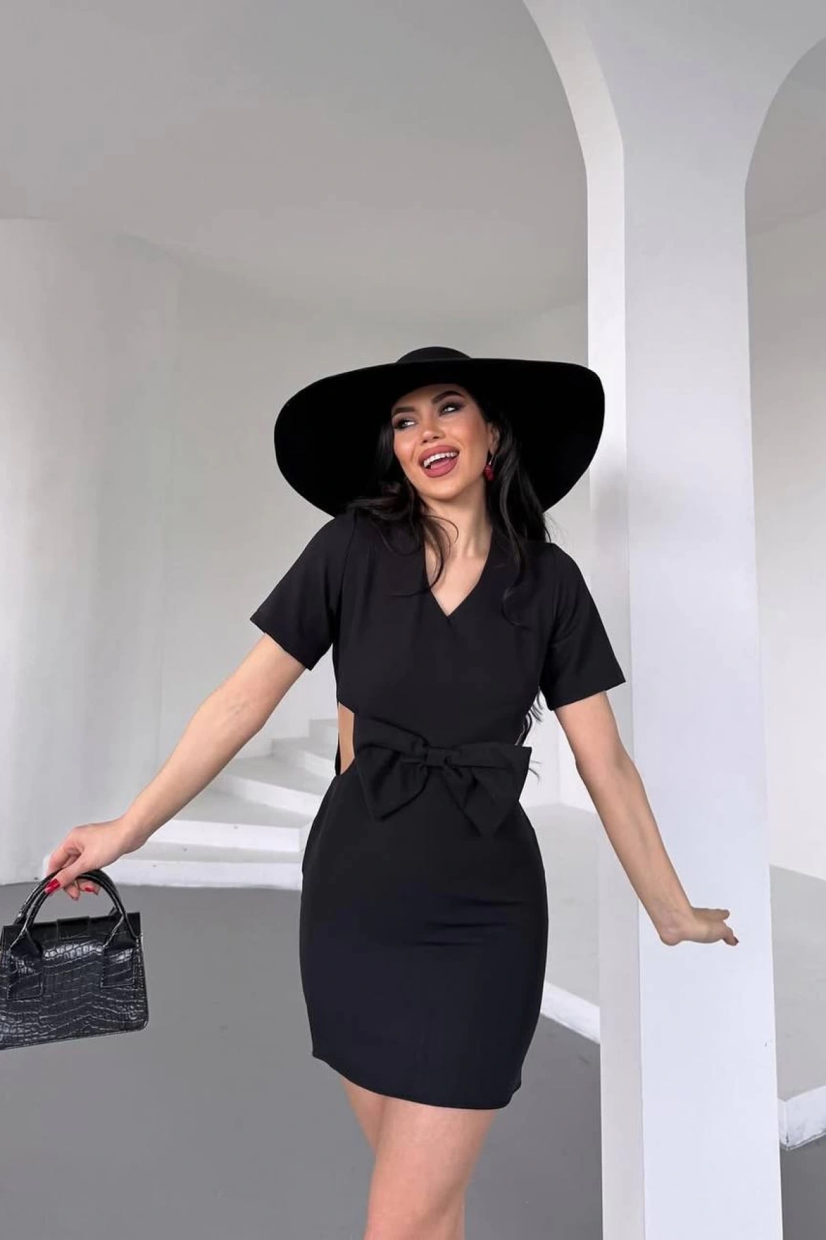 Valeria Fiyonk Elbise - Siyah