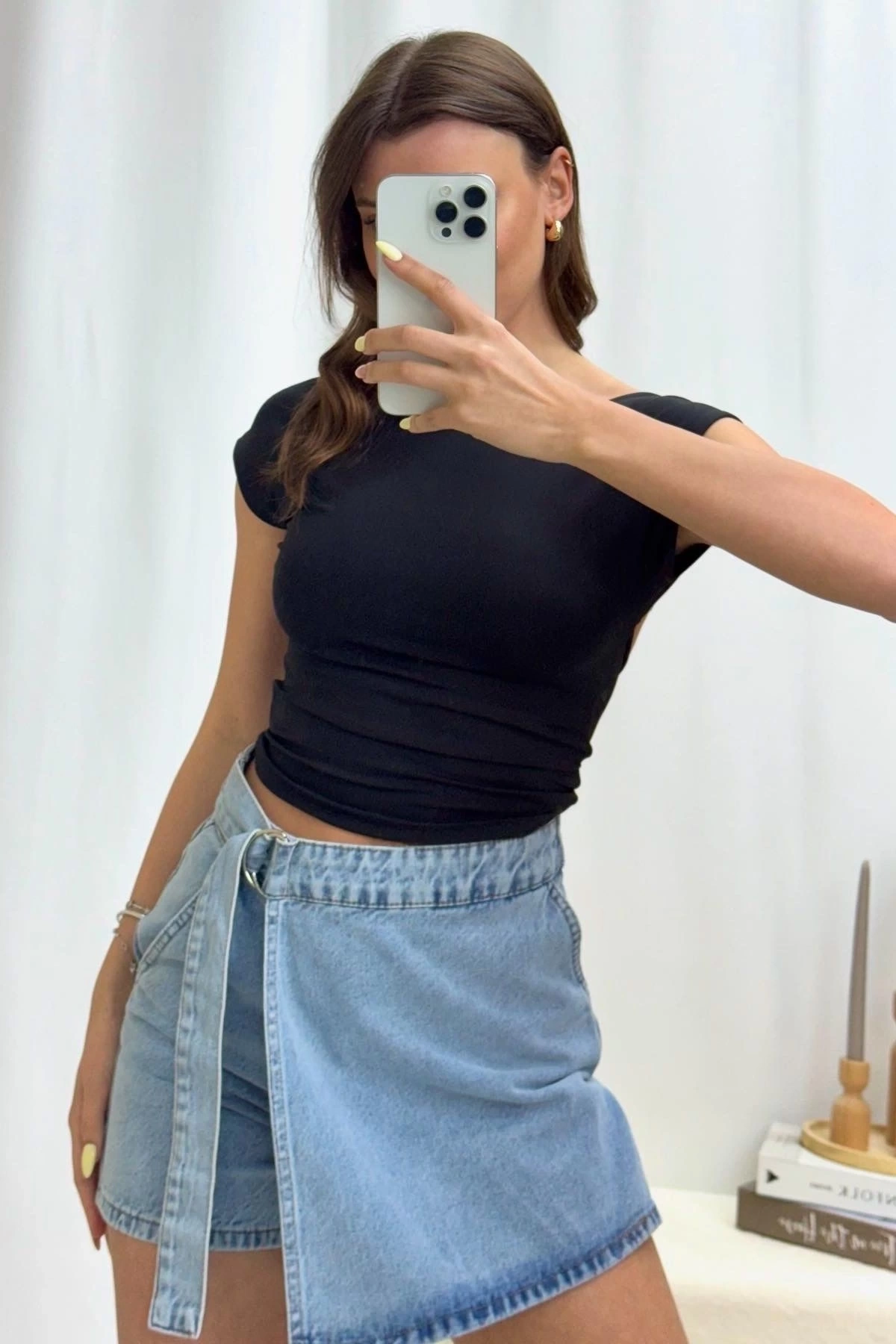 Tila Sırt Açık Body - Siyah