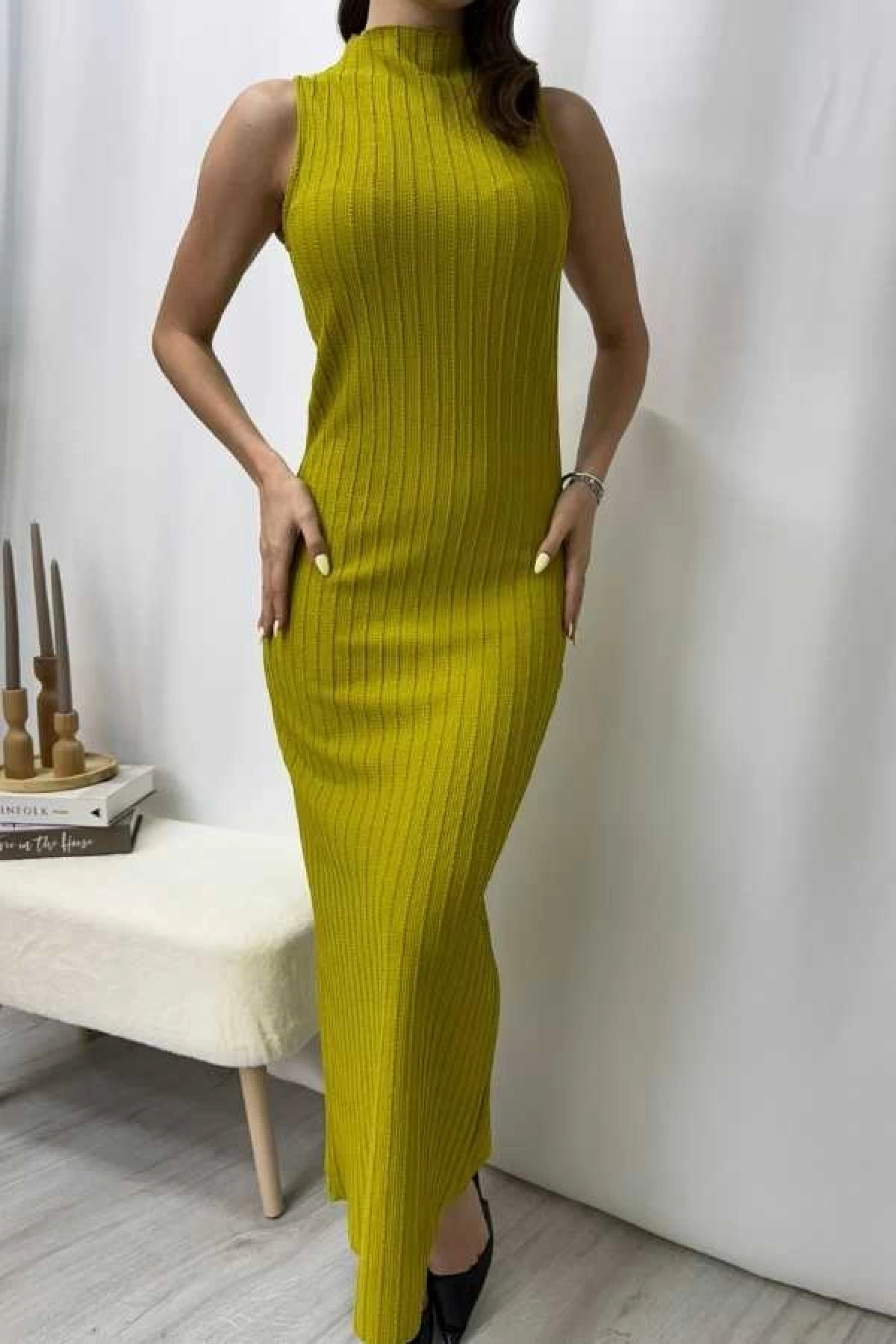 Violet Elbise - Yağ Yeşili