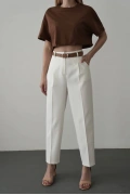 Hope Kumaş Pantolon - Beyaz