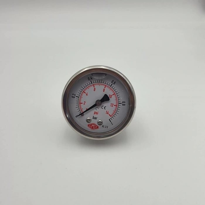 Manometre Gliserinli Arka Çıkışlı Q52 - 0 - 1 Bar 1/4