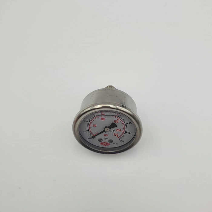 Manometre Gliserinli Arka Çıkışlı Q52 - 0 - 16 Bar 1/4