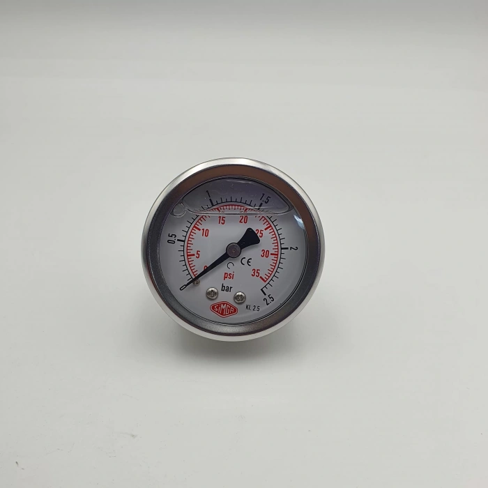 Manometre Gliserinli Arka Çıkışlı Q52 - 0 - 2.5 Bar 1/4