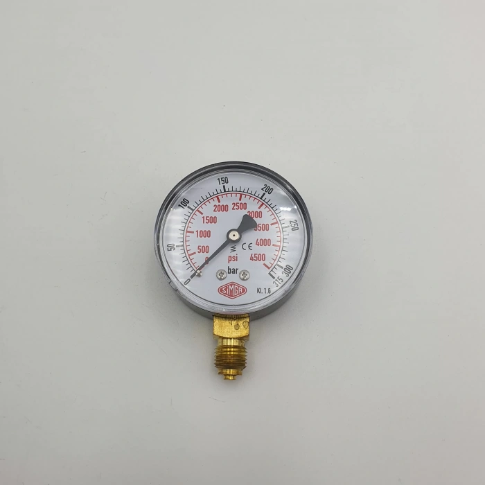 Manometre Alttan Çıkışlı Kuru Tip Q63 - 0 - 315 Bar 1/4